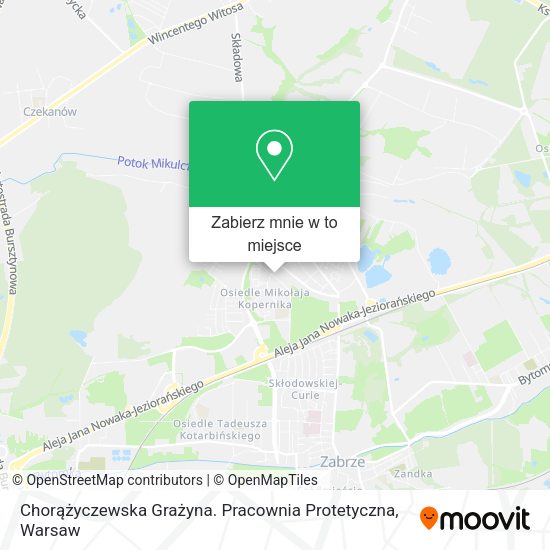 Mapa Chorążyczewska Grażyna. Pracownia Protetyczna