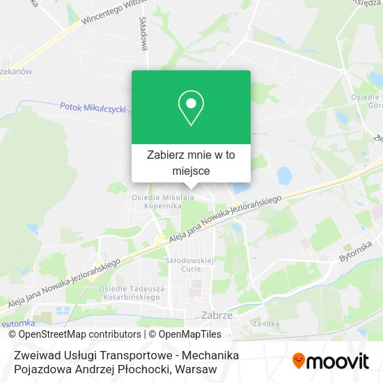 Mapa Zweiwad Usługi Transportowe - Mechanika Pojazdowa Andrzej Płochocki