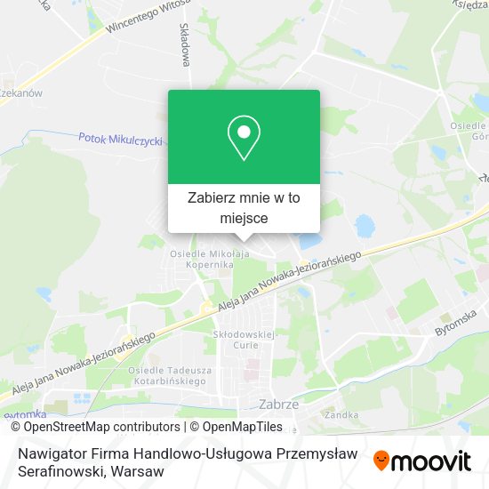 Mapa Nawigator Firma Handlowo-Usługowa Przemysław Serafinowski