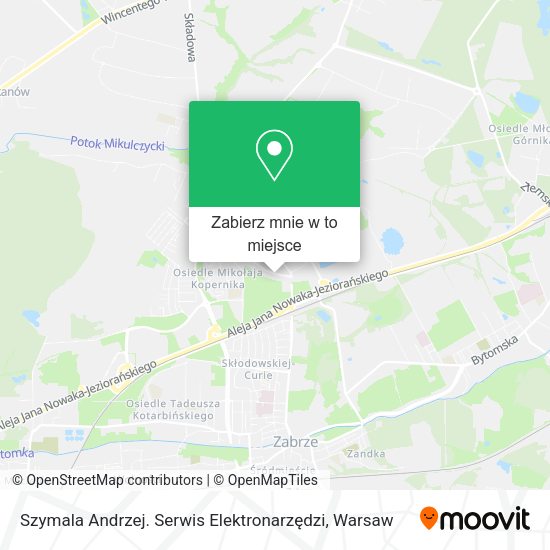 Mapa Szymala Andrzej. Serwis Elektronarzędzi