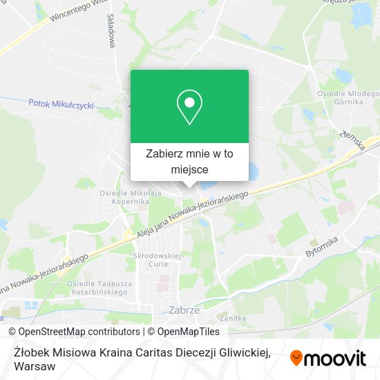 Mapa Żłobek Misiowa Kraina Caritas Diecezji Gliwickiej