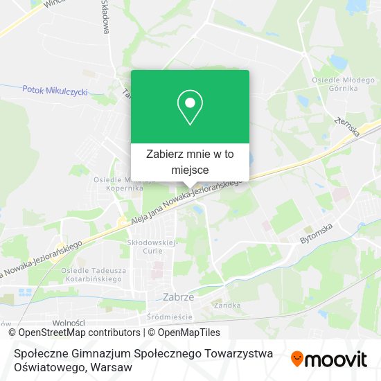 Mapa Społeczne Gimnazjum Społecznego Towarzystwa Oświatowego