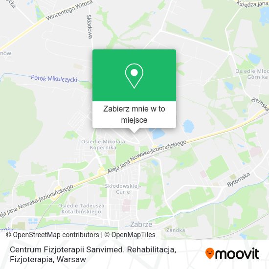 Mapa Centrum Fizjoterapii Sanvimed. Rehabilitacja, Fizjoterapia