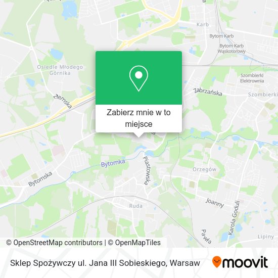 Mapa Sklep Spożywczy ul. Jana III Sobieskiego