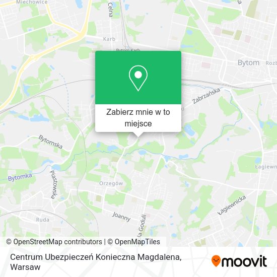 Mapa Centrum Ubezpieczeń Konieczna Magdalena