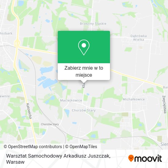 Mapa Warsztat Samochodowy Arkadiusz Juszczak