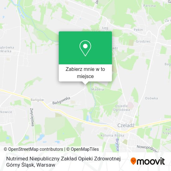 Mapa Nutrimed Niepubliczny Zakład Opieki Zdrowotnej Górny Śląsk