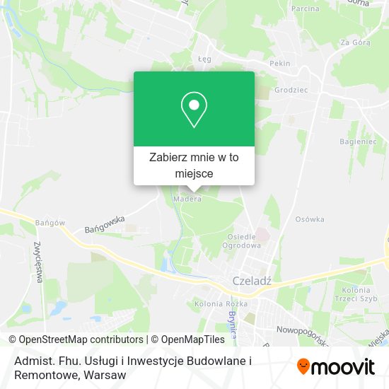 Mapa Admist. Fhu. Usługi i Inwestycje Budowlane i Remontowe