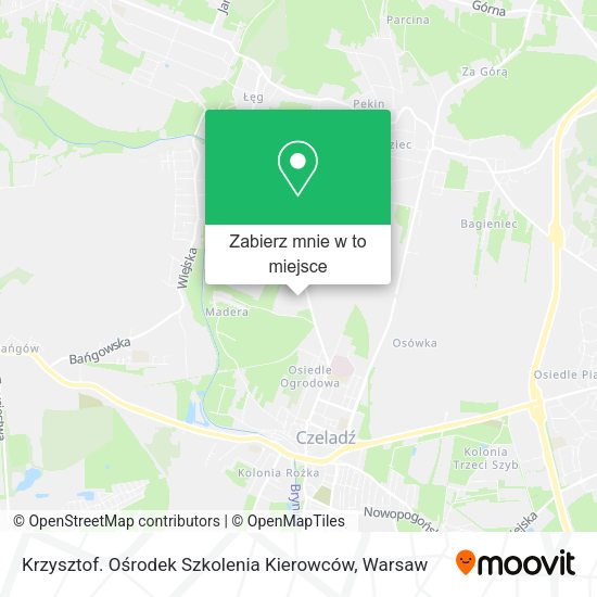 Mapa Krzysztof. Ośrodek Szkolenia Kierowców