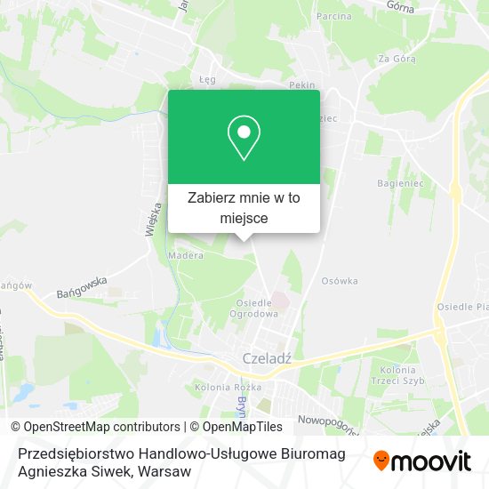 Mapa Przedsiębiorstwo Handlowo-Usługowe Biuromag Agnieszka Siwek