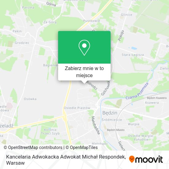 Mapa Kancelaria Adwokacka Adwokat Michał Respondek