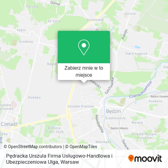 Mapa Pędracka Urszula Firma Usługowo-Handlowa i Ubezpieczeniowa Ulga