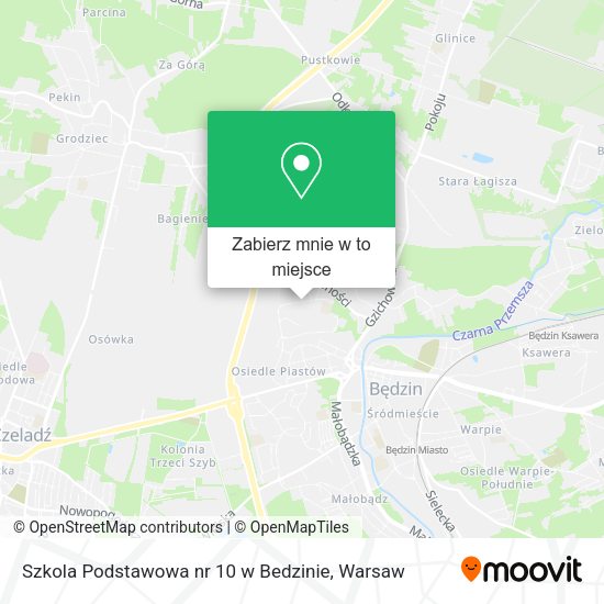 Mapa Szkola Podstawowa nr 10 w Bedzinie