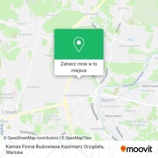 Mapa Kamax Firma Budowlana Kazimierz Orządała