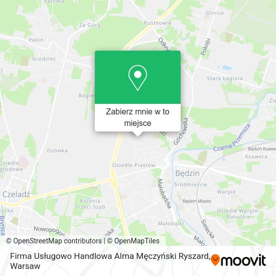 Mapa Firma Usługowo Handlowa Alma Męczyński Ryszard