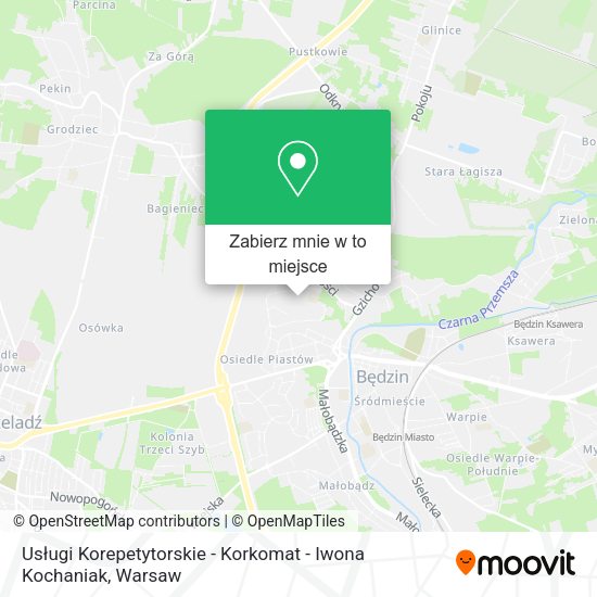 Mapa Usługi Korepetytorskie - Korkomat - Iwona Kochaniak