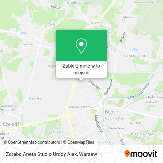 Mapa Zaręba Aneta Studio Urody Alex