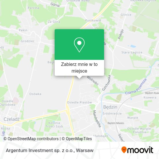 Mapa Argentum Investment sp. z o.o.