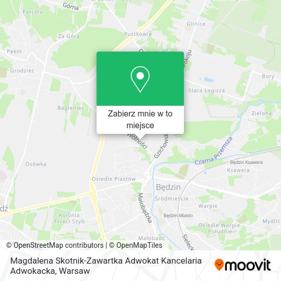 Mapa Magdalena Skotnik-Zawartka Adwokat Kancelaria Adwokacka