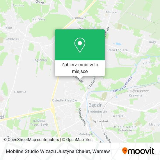 Mapa Mobilne Studio Wizażu Justyna Chałat