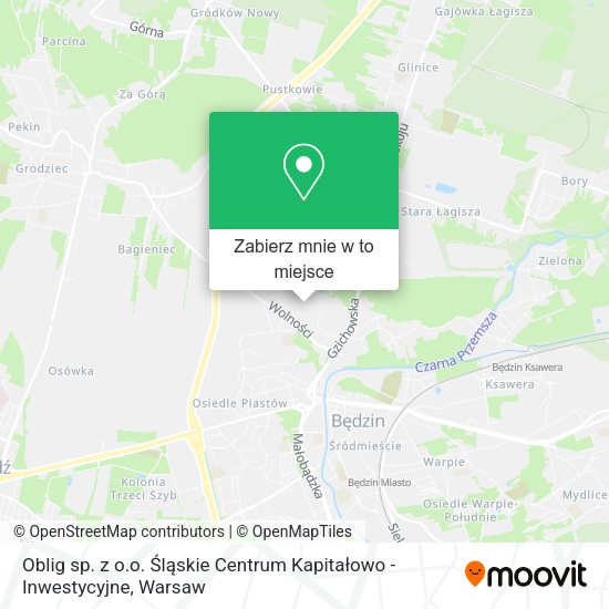 Mapa Oblig sp. z o.o. Śląskie Centrum Kapitałowo - Inwestycyjne