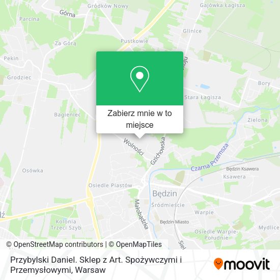 Mapa Przybylski Daniel. Sklep z Art. Spożywczymi i Przemysłowymi