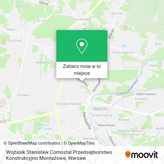 Mapa Wojtasik Stanisław Comostal Przedsiębiorstwo Konstrukcyjno Montażowe