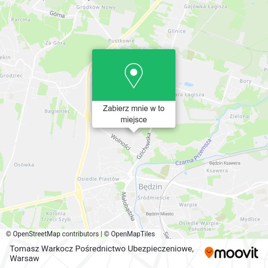 Mapa Tomasz Warkocz Pośrednictwo Ubezpieczeniowe