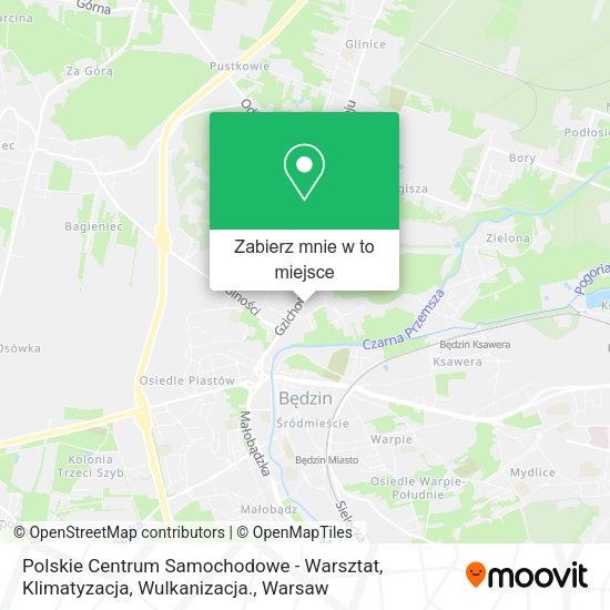 Mapa Polskie Centrum Samochodowe - Warsztat, Klimatyzacja, Wulkanizacja.