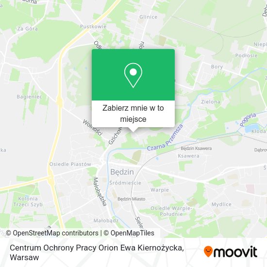 Mapa Centrum Ochrony Pracy Orion Ewa Kiernożycka