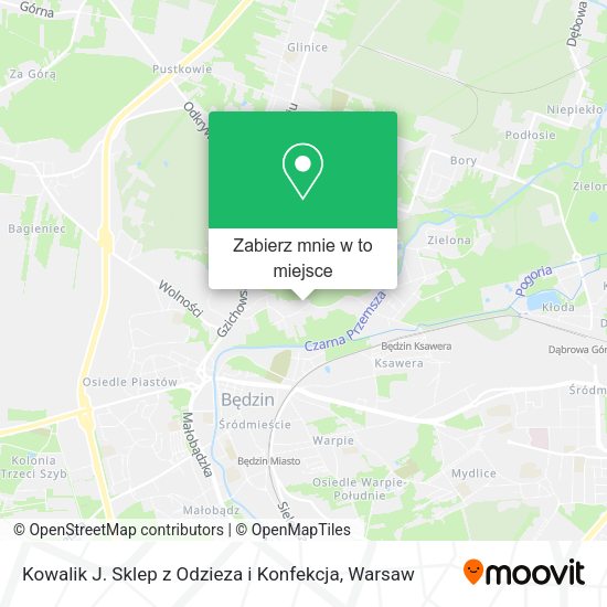 Mapa Kowalik J. Sklep z Odzieza i Konfekcja