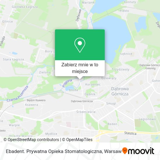 Mapa Ebadent. Prywatna Opieka Stomatologiczna