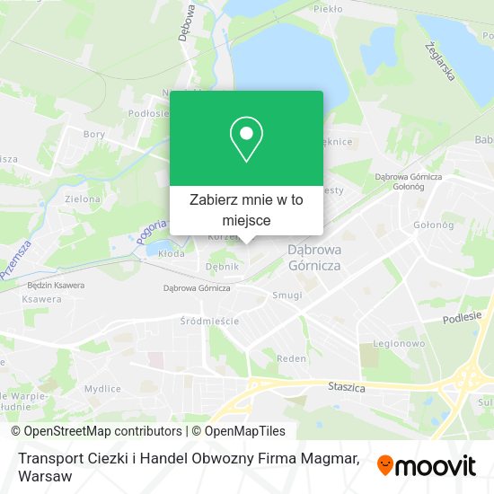 Mapa Transport Ciezki i Handel Obwozny Firma Magmar