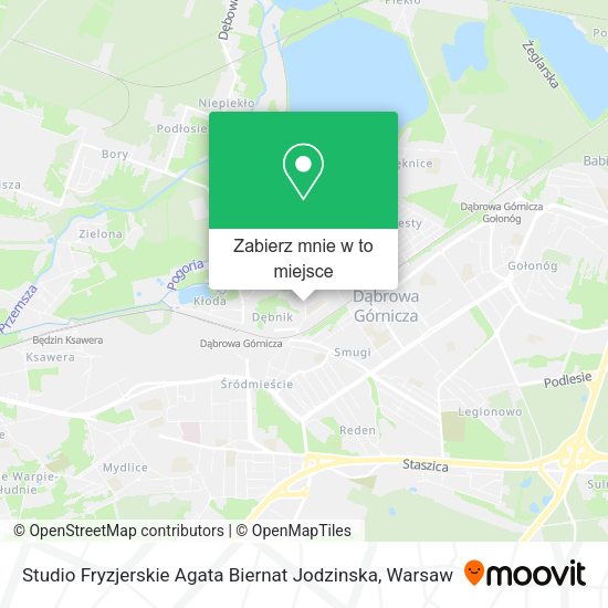 Mapa Studio Fryzjerskie Agata Biernat Jodzinska