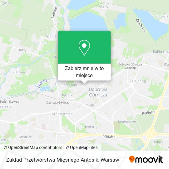 Mapa Zakład Przetwórstwa Mięsnego Antosik