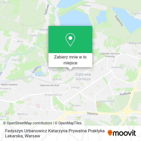 Mapa Fedyszyn Urbanowicz Katarzyna Prywatna Praktyka Lekarska