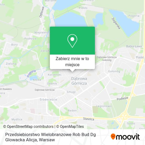 Mapa Przedsiebiorstwo Wielobranzowe Rob Bud Dg Glowacka Alicja