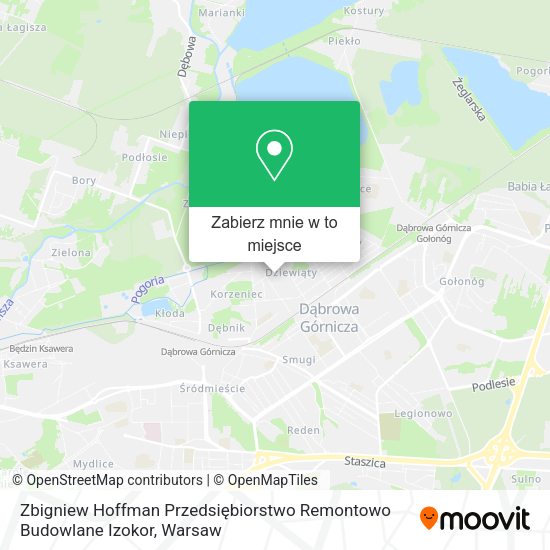 Mapa Zbigniew Hoffman Przedsiębiorstwo Remontowo Budowlane Izokor