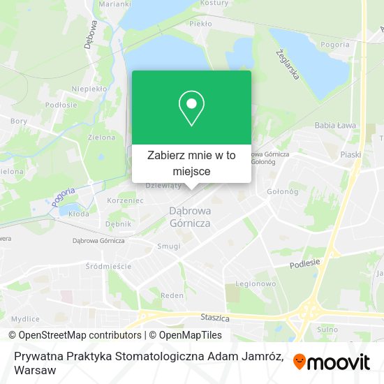 Mapa Prywatna Praktyka Stomatologiczna Adam Jamróz