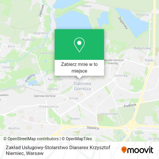 Mapa Zakład Usługowy-Stolarstwo Dianarex Krzysztof Niemiec