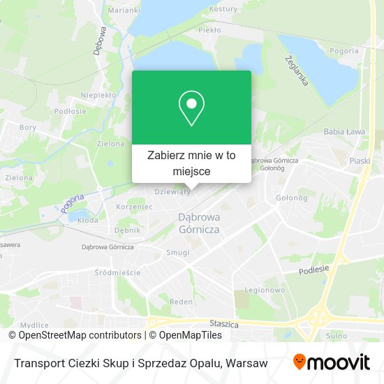 Mapa Transport Ciezki Skup i Sprzedaz Opalu