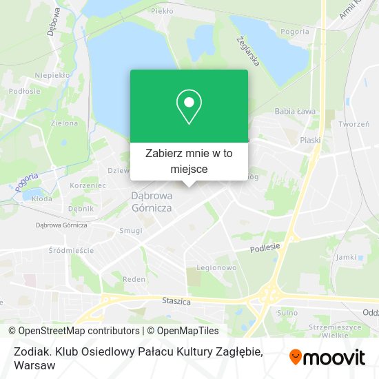 Mapa Zodiak. Klub Osiedlowy Pałacu Kultury Zagłębie