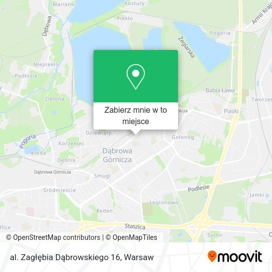 Mapa al. Zagłębia Dąbrowskiego 16