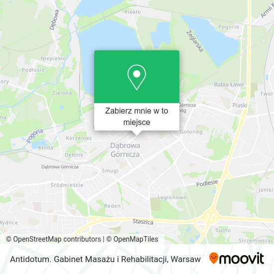 Mapa Antidotum. Gabinet Masażu i Rehabilitacji