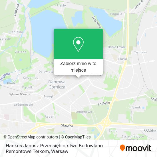 Mapa Hankus Janusz Przedsiębiorstwo Budowlano Remontowe Terkom