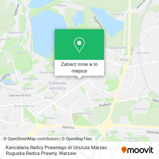 Mapa Kancelaria Radcy Prawnego dr Urszula Marzec Roguska Radca Prawny