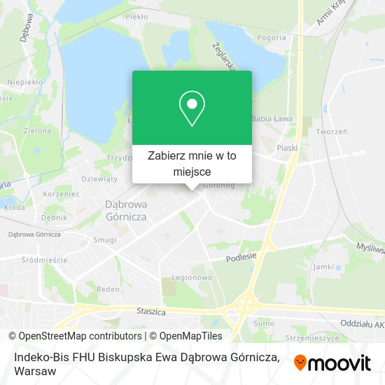 Mapa Indeko-Bis FHU Biskupska Ewa Dąbrowa Górnicza