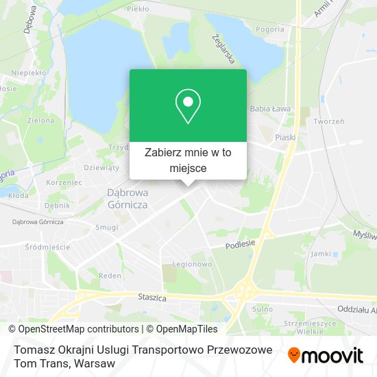 Mapa Tomasz Okrajni Uslugi Transportowo Przewozowe Tom Trans