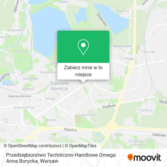 Mapa Przedsiębiorstwo Techniczno-Handlowe Omega Anna Borycka