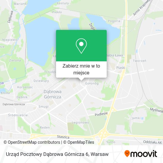 Mapa Urząd Pocztowy Dąbrowa Górnicza 6